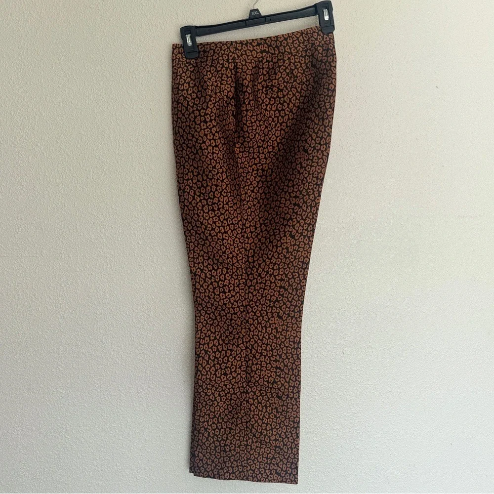Kate‎ Spade Size 8 Flora Leopard Jacquard Crop Trouser Pants